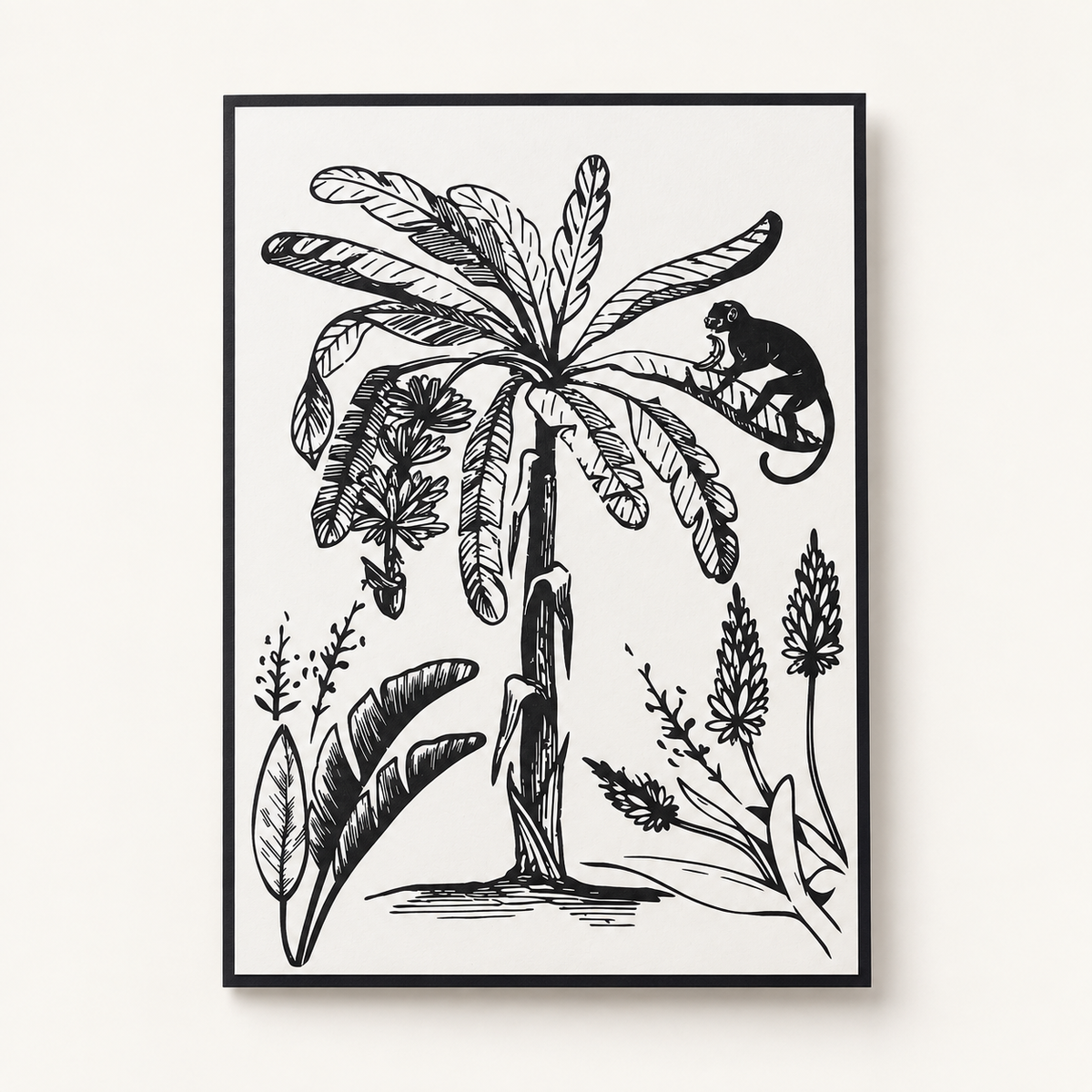 Card - Banana Palm Sketch