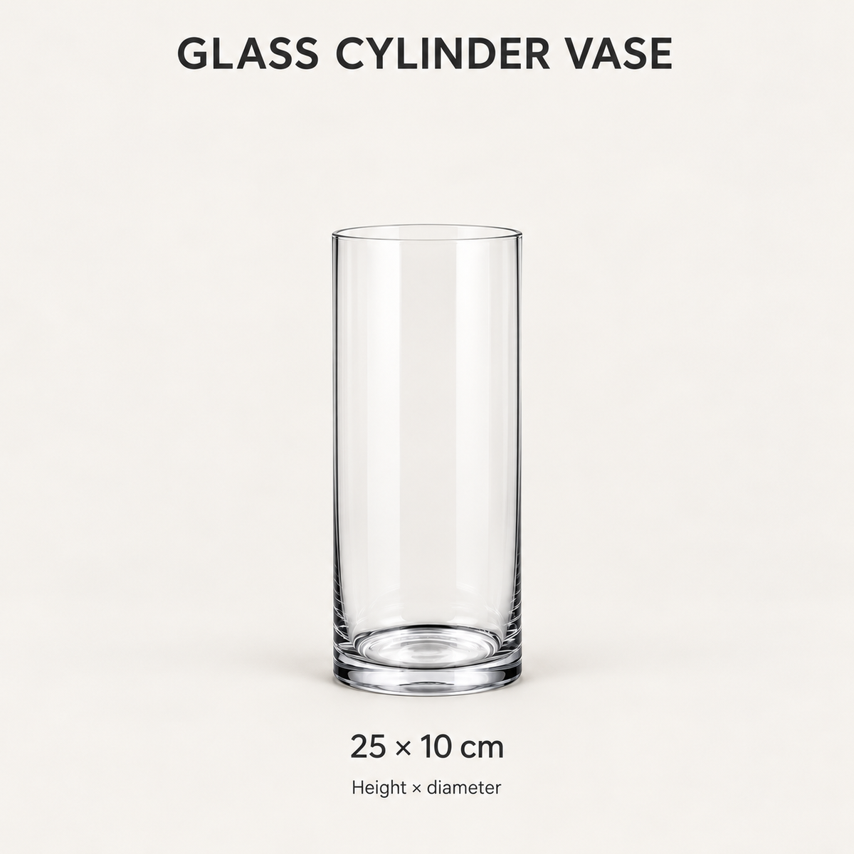 Cylinder Vase 25 x 10cm