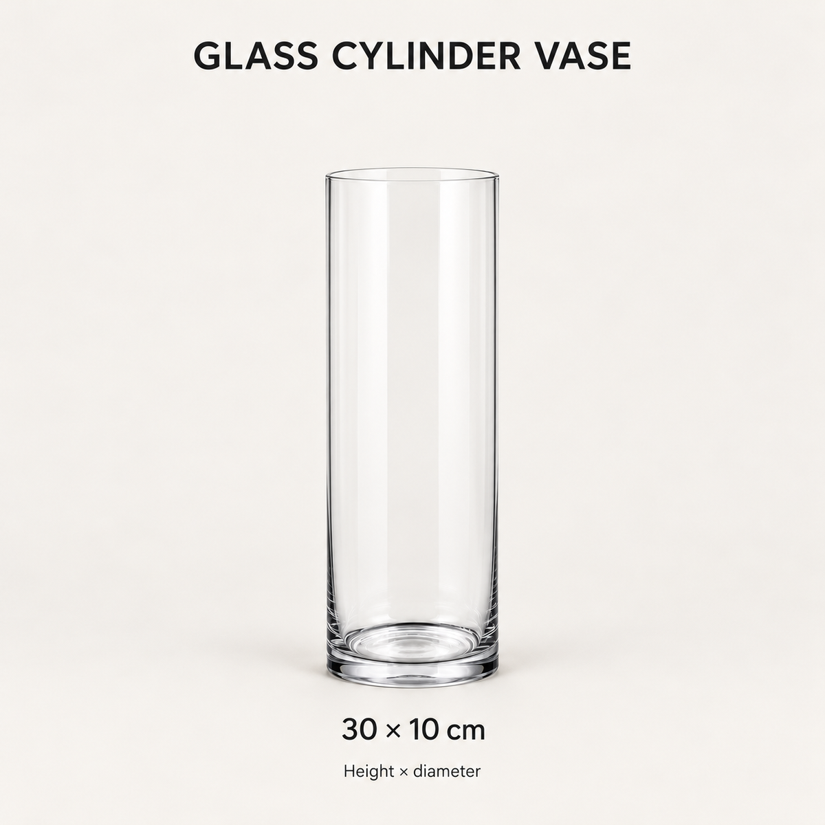 Cylinder Vase 30 x 10cm