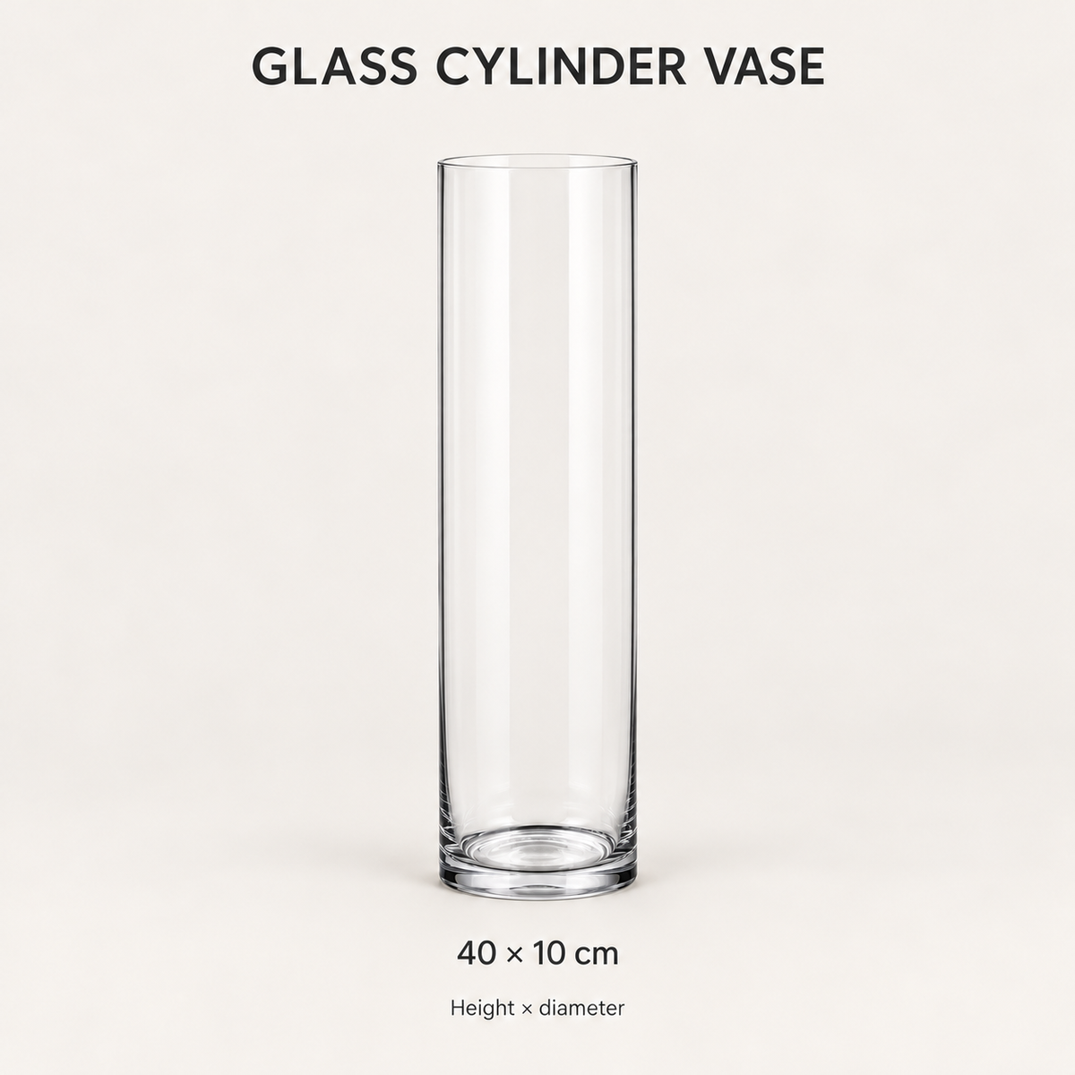 Cylinder Vase 40 x 10cm