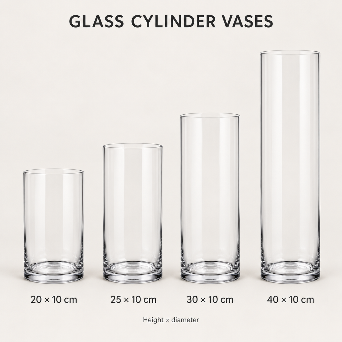 Cylinder Vase 40 x 10cm